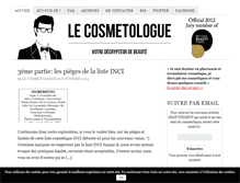 Tablet Screenshot of lecosmetologue.com